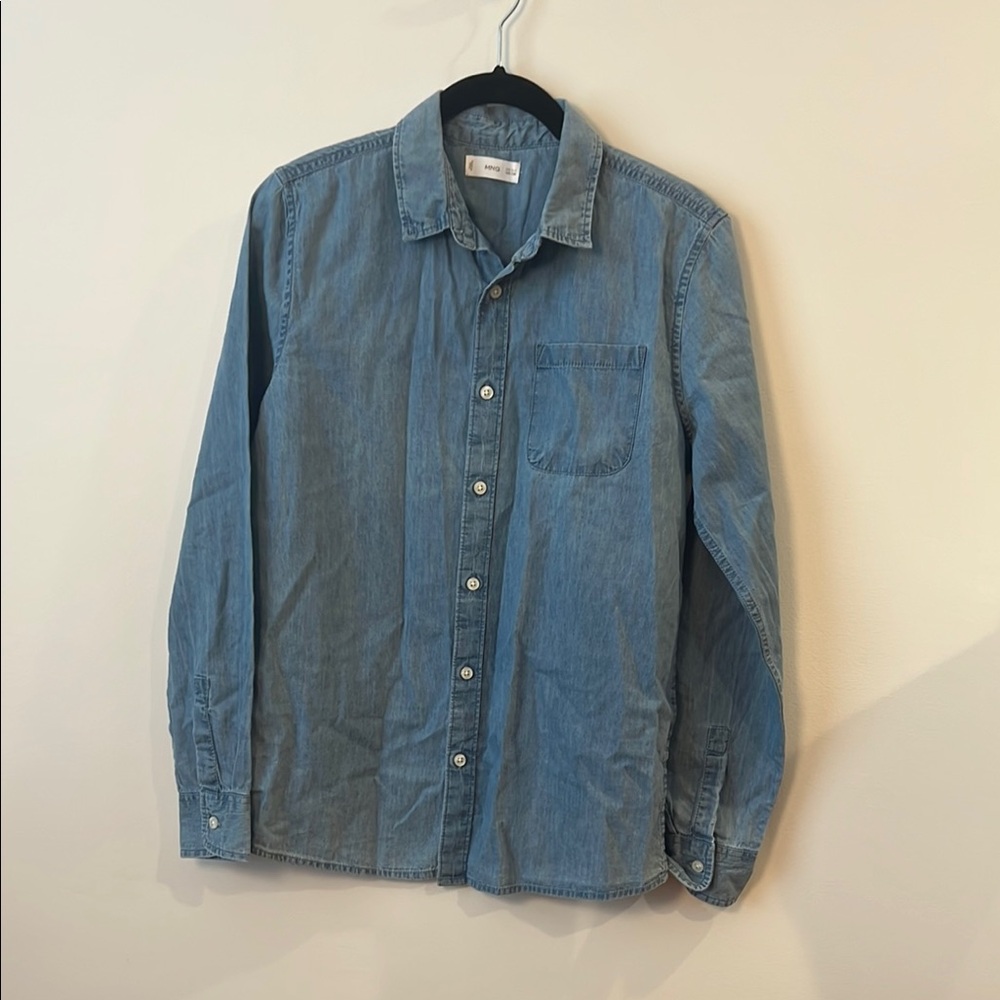 Mango Kids Blue Denim Shirt
